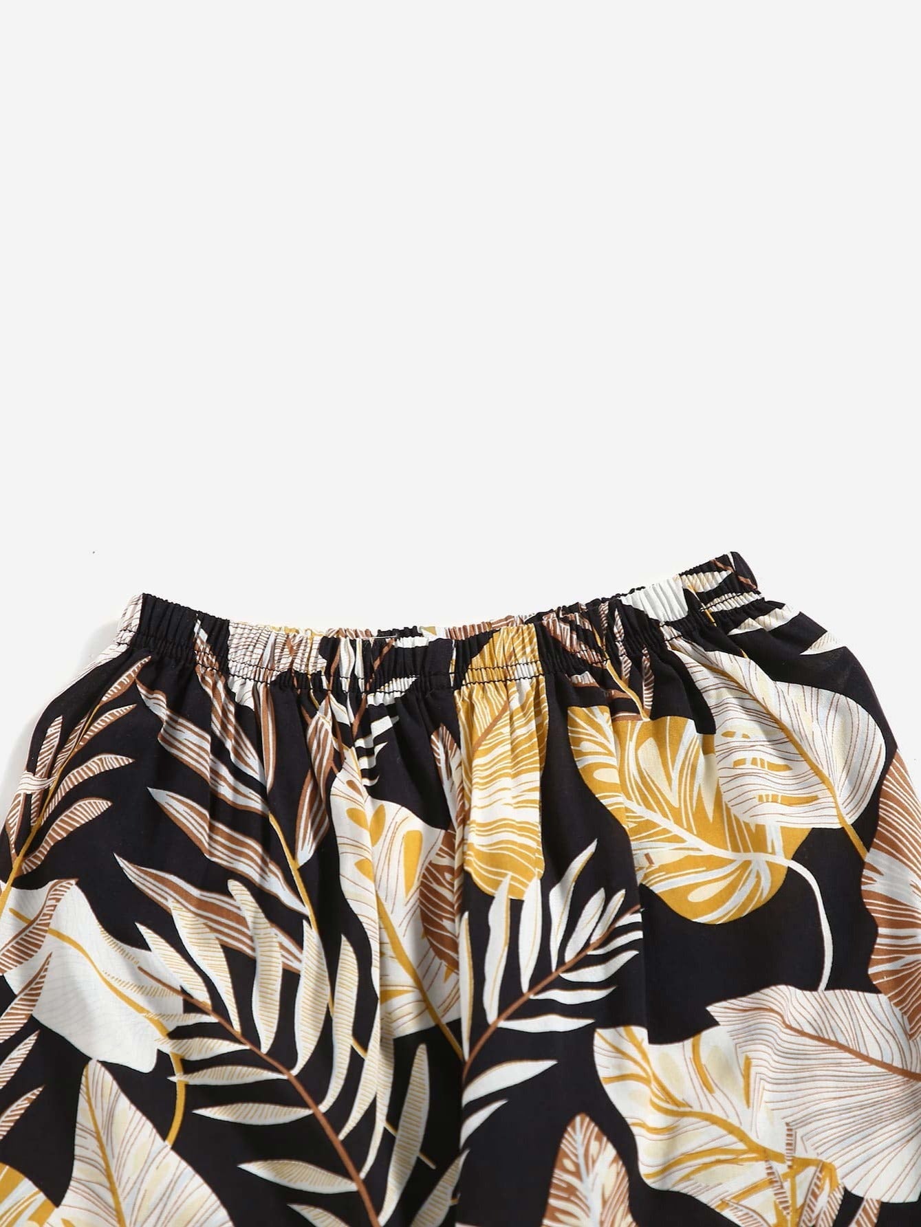 Women's Plus Size Tropical Print Wide Leg Pants Floral Print