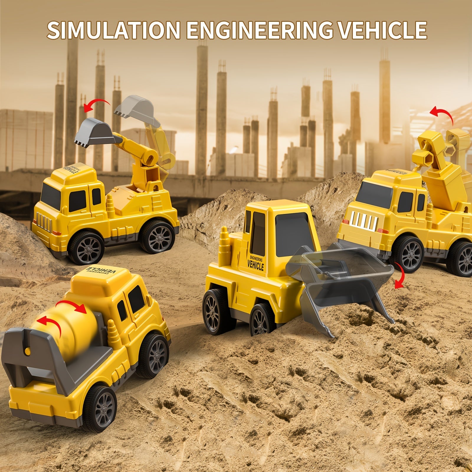 Construction Vehicle Transport Truck Carrier Toy Gift