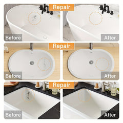VERN Tub Repair Kit - Fixes Fiberglass, Acrylic, Porcelain, Tile