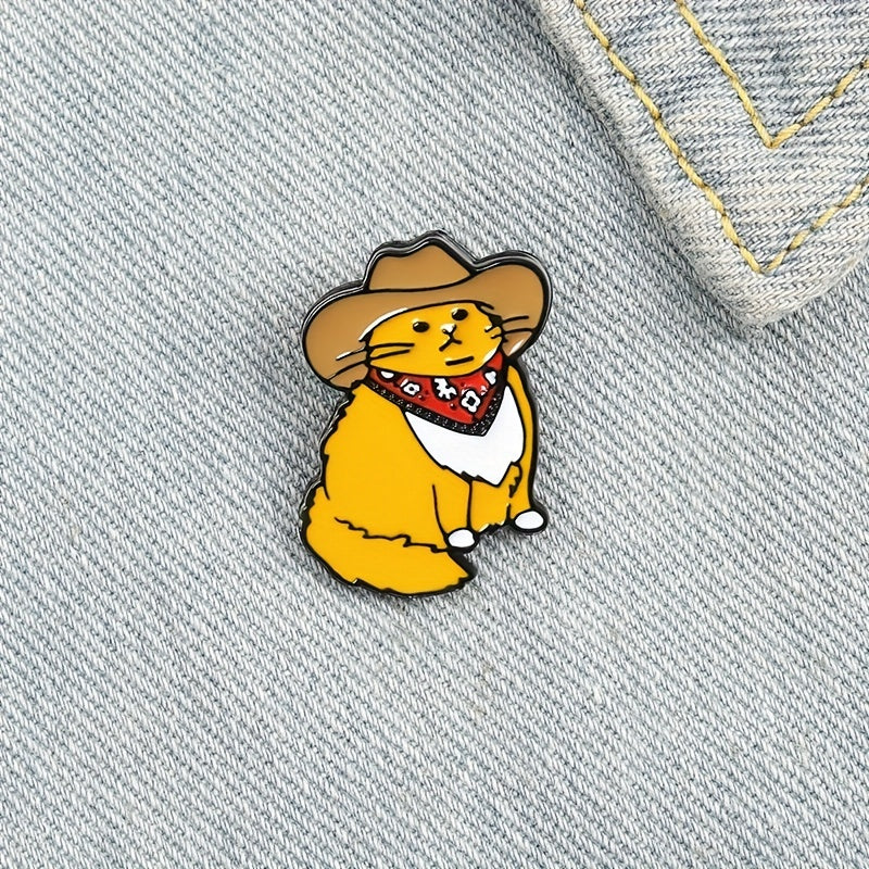 10pcs Random Cartoon Animal Brooch Pin Bag Accessories for Men