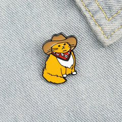 10pcs Random Cartoon Animal Brooch Pin Bag Accessories for Men