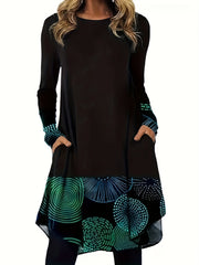  Colorblock Abstract Stripe Print Maxi Dress