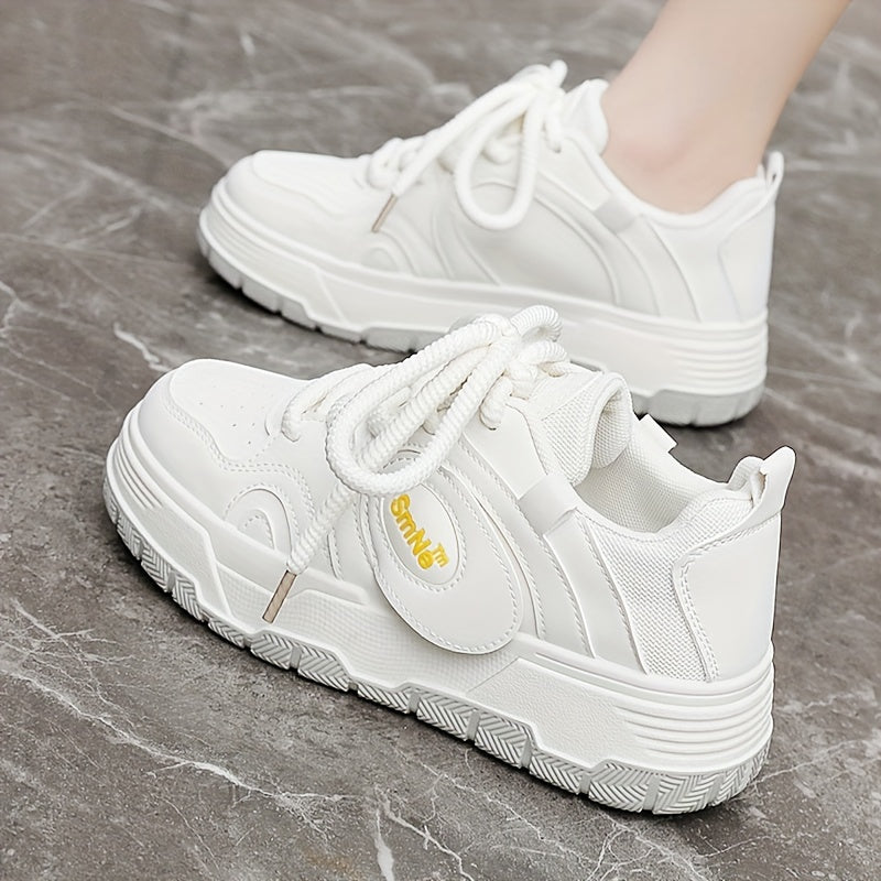 Women's Lace up Platform Sneakers Outdoor Running Shoes