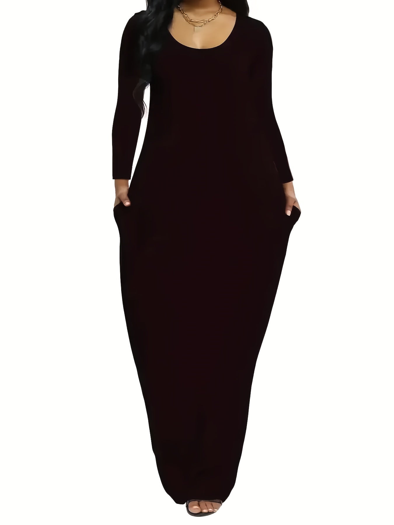  Casual Dress Women's Plus Letter Print Maxi Dress