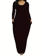  Casual Dress Women's Plus Letter Print Maxi Dress