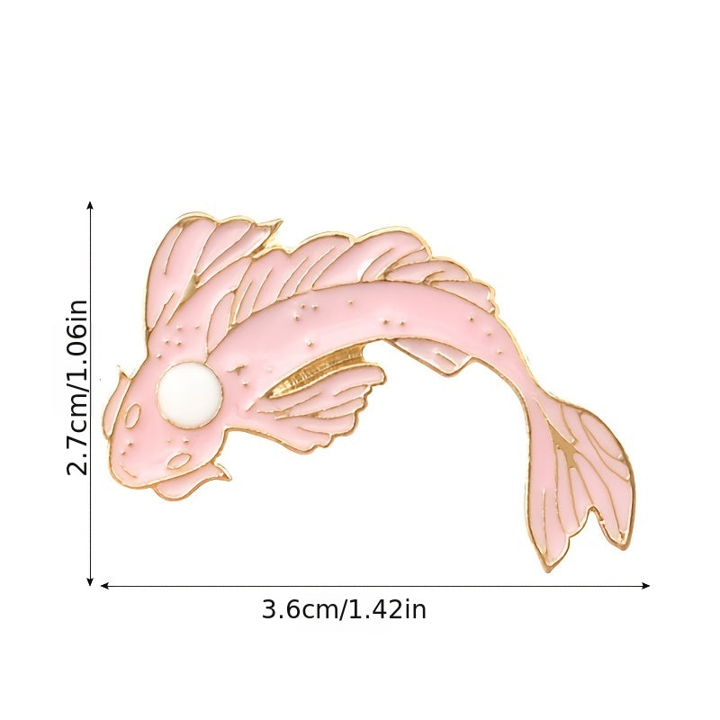 Pink Carp Brooch