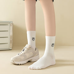 5 Pairs Women's Cartoon Print Socks Stockings