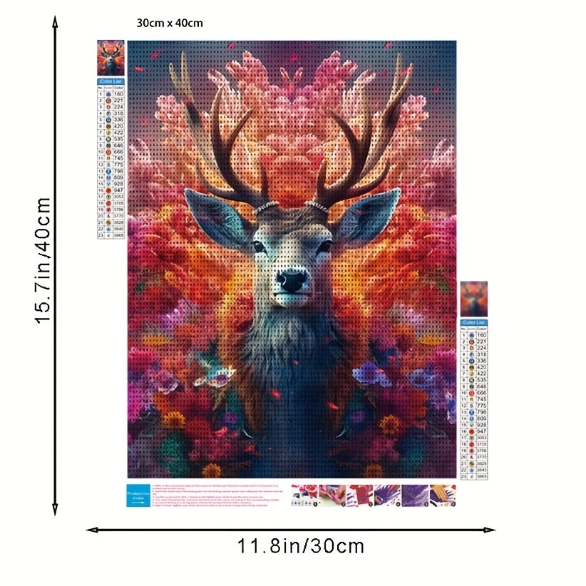 Deer Diamond Painting Kit - Full Drill Crystal Rhinestone Embroidery Art