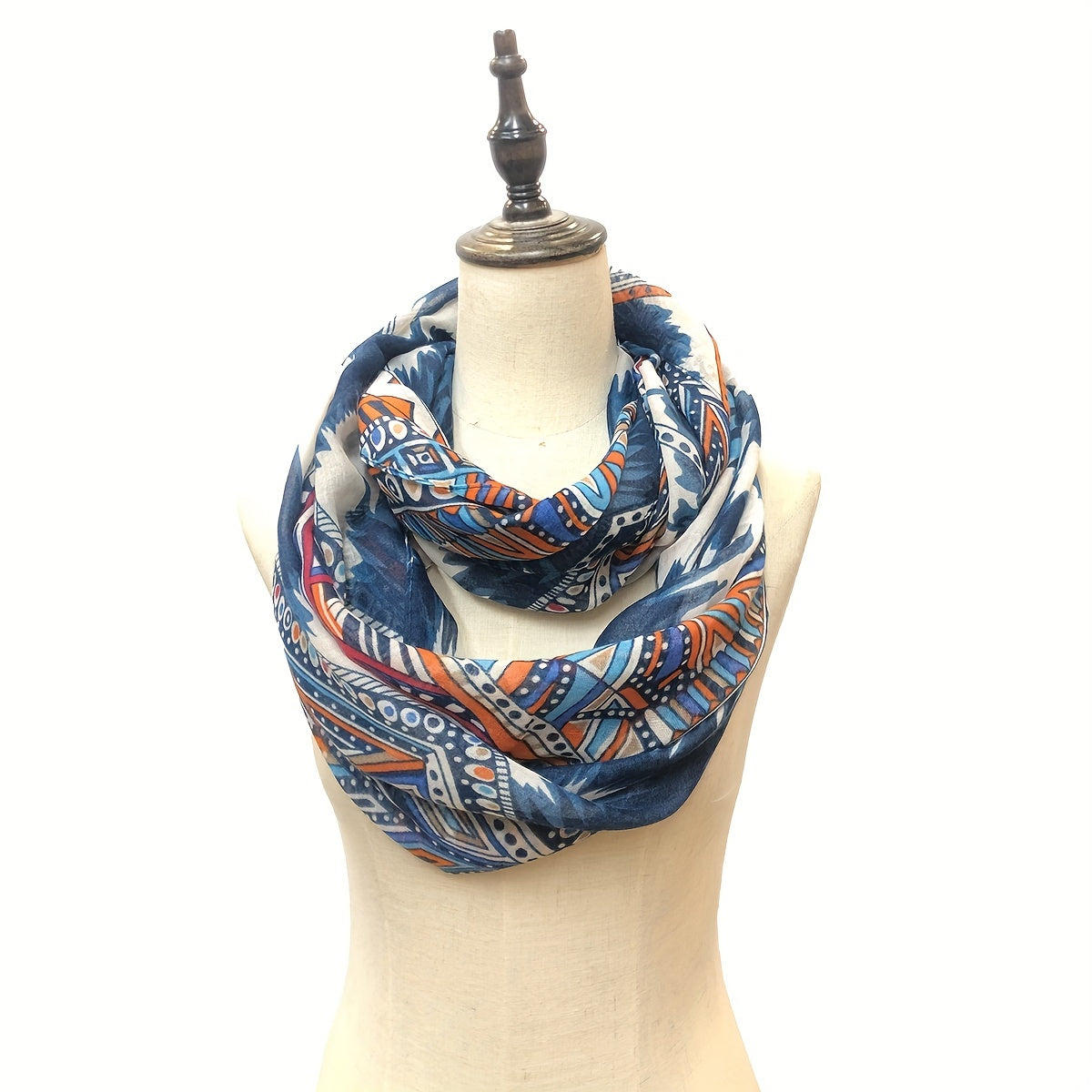 Boho Floral Frayed Edge Scarf Spring Summer Sunscreen Windproof Shawl