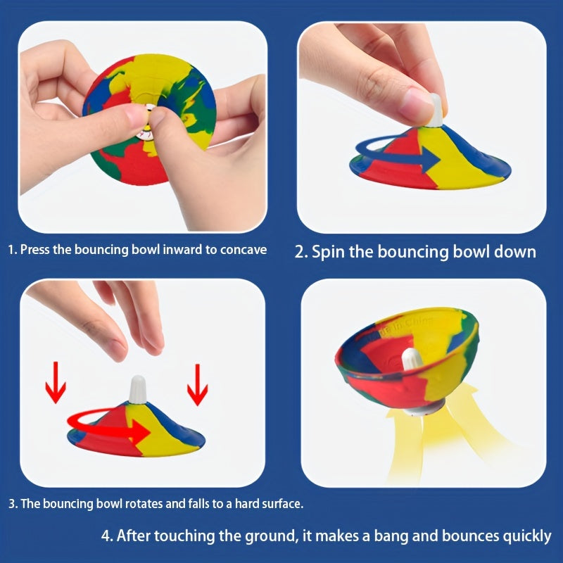 Silicone Pressure Relief Fun Bounce Bowl Toy - Exercise Reflexes