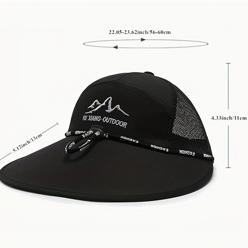 Outdoor Fishing Cap Sun Protection Mesh Hat For Men
