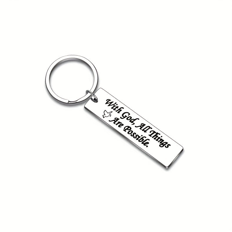 Faith Gift Keychain For Friends Birthday Graduation Stainless Steel Women