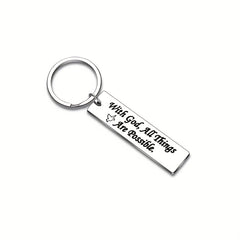 Faith Gift Keychain For Friends Birthday Graduation Stainless Steel Women