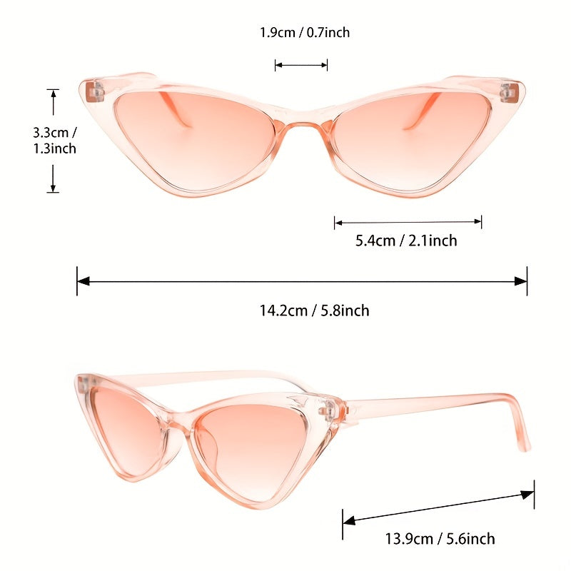 3 Pairs Jelly Sunglasses for Women Men UV400 Sun Shades Glasses