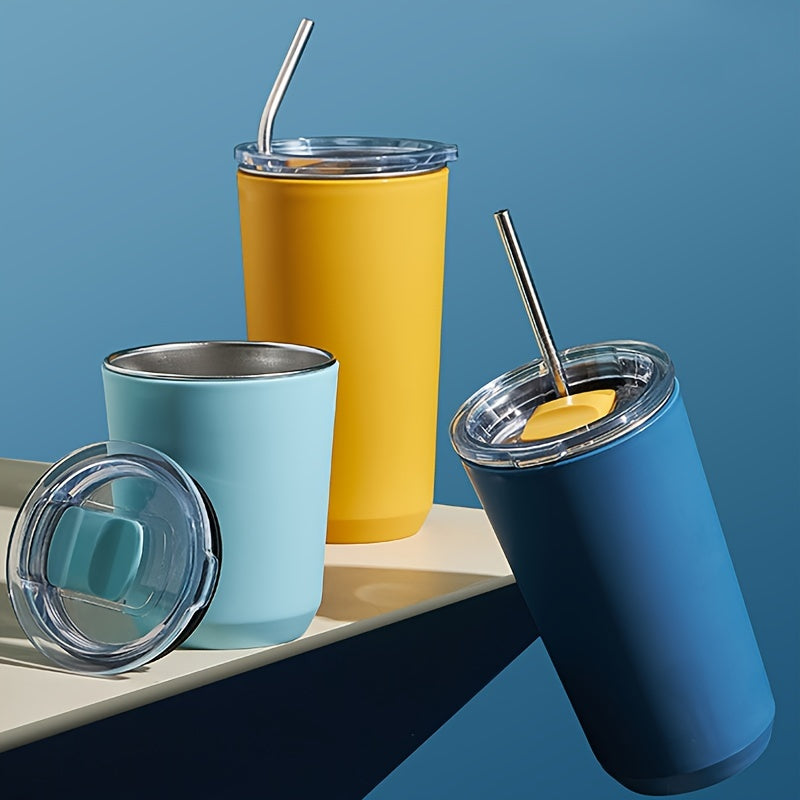 443ml Plastic Coffee Cup Portable Water Bottle for Sports Fitness