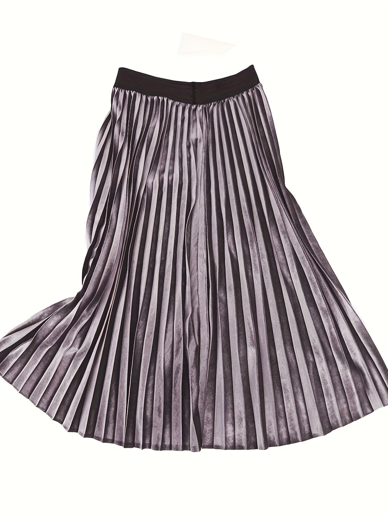  High Rise Velvet Pleated Maxi Skirt