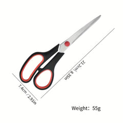 8-Inch Stainless Steel Scissors for Office and Art, Rubber Plastic Handle