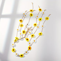 Boho Style Sunflower Tassel Hair Rope