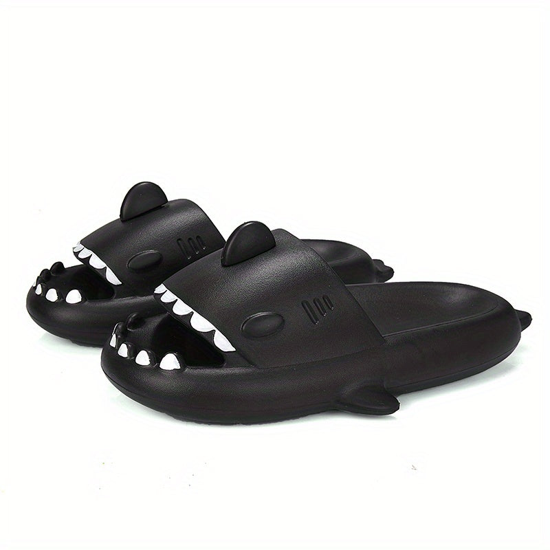 Women's Solid Cloud Shark Slides Soft Open Toe Non Slip Quick Drying Slides