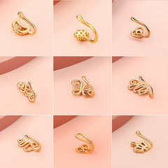 Men's Crown Shaped Nose Clip Inlaid Zircon Craft Party Gift
