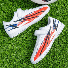 Youth Turf Soccer Shoes Hook And Loop Fastener Safe For Ankle All Season