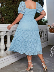  Sweetheart Neck Knot Midi Smock Wedding Dress