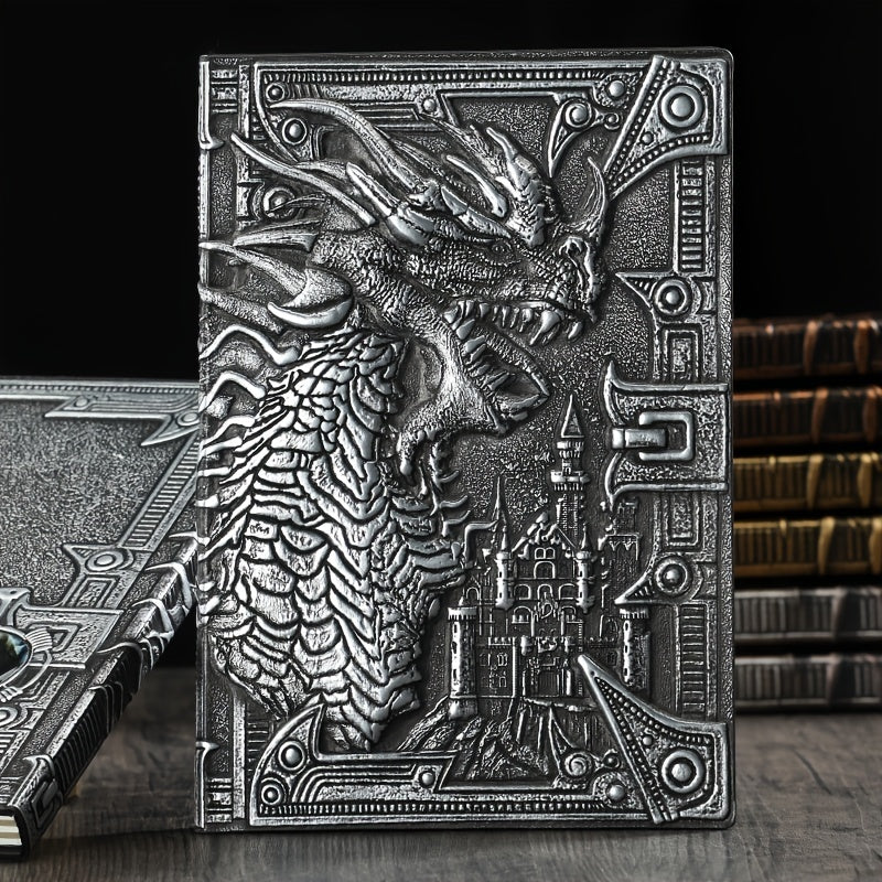 Dragon A5 Diary Notebook Embossed Leather Travel Journal