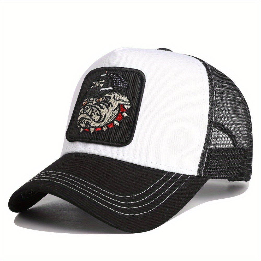 Dog Head Summer Baseball Cap Unisex Mesh Truck Driver Hat Camouflage Embroidery