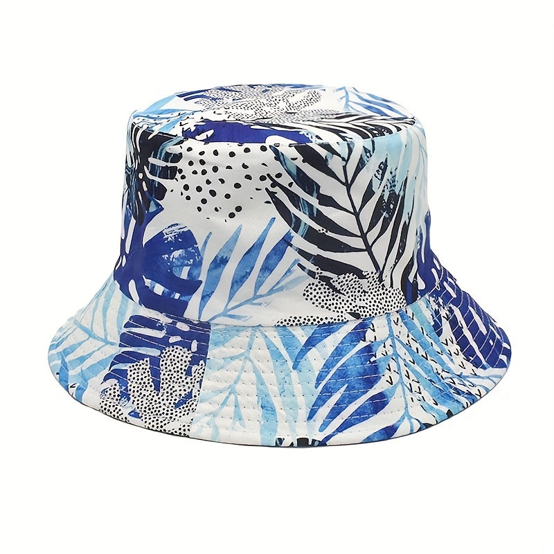 Coconut Tree Print Reversible Bucket Hat for Women