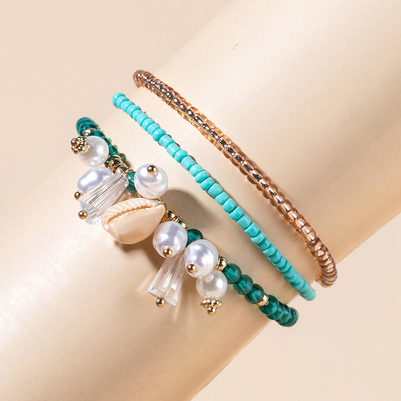 Bohemian Bead Bracelets for Women, Stackable Stretch Friendship Jewelry