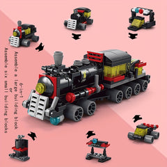 6-in-1 Train Model Building Blocks Toy Set