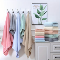 Soft Coral Fleece Pelerine Pattern Bath Towel - 70 x 140 cm