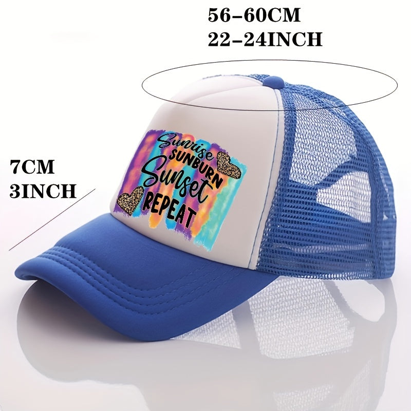Men's Love Letter Print Peaked Cap Street Baseball Cap