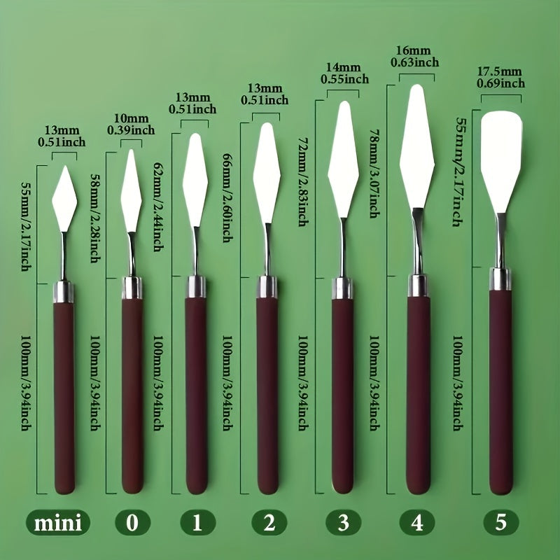 Stainless Steel Painting Knives Set 7pcs