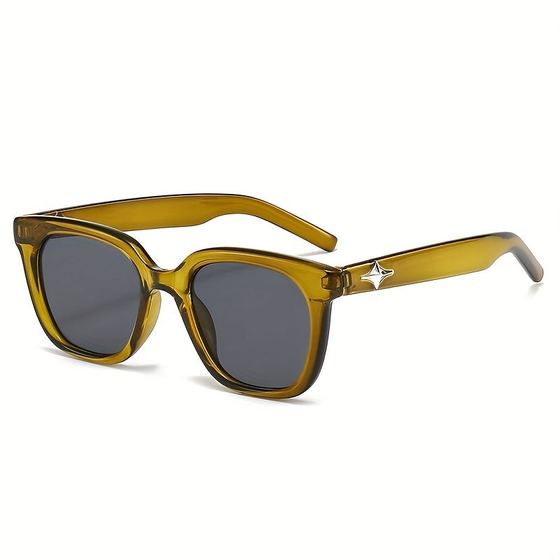 Retro Square Frame Sunglasses for Outdoor Travel, Cycling, Driving
