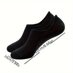Solid Non slip Ankle Socks Soft Breathable Invisible Cotton Socks