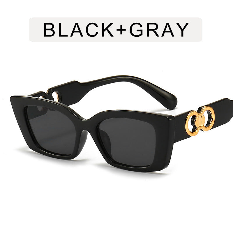 Vintage Oversized Cat Eye Sunglasses Women Sun Protection Lenses