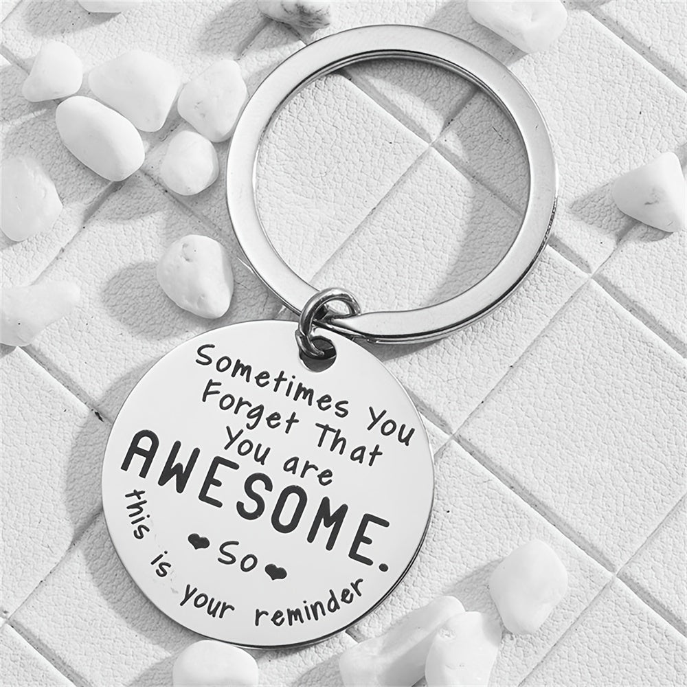 Stainless Steel Key Chain You're Awesome Gift