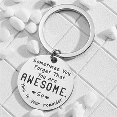Stainless Steel Key Chain You're Awesome Gift