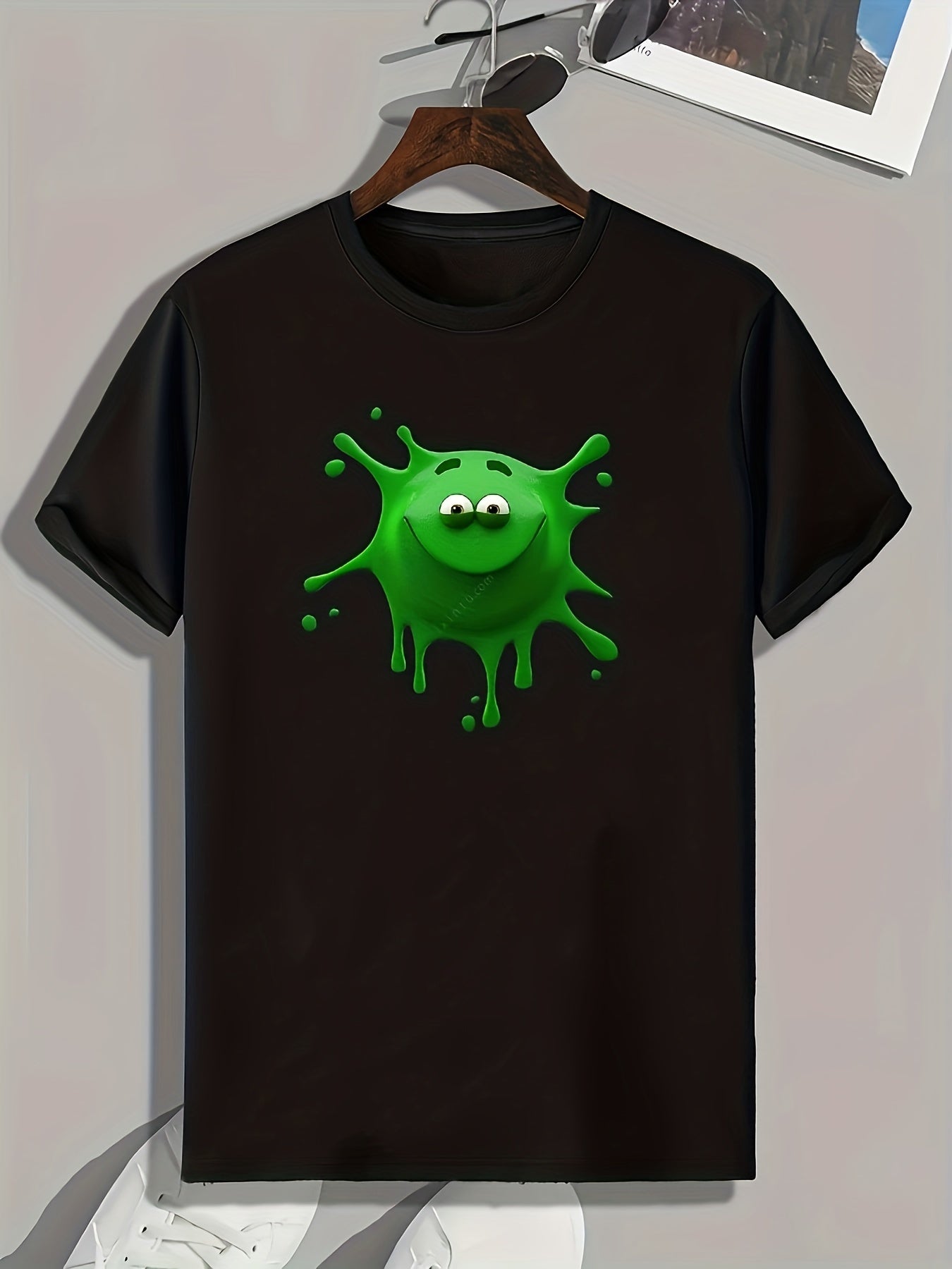Smiling Cartoon Print Men's Graphic T shirt for Summer