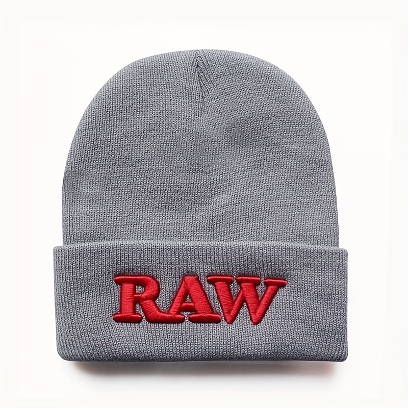 RAW Embroidered Beanie Hat