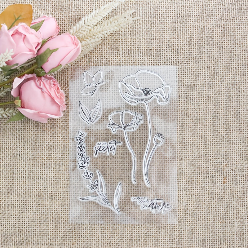 Lotus Flower DIY Decorative Cartoon Transparent Stamp