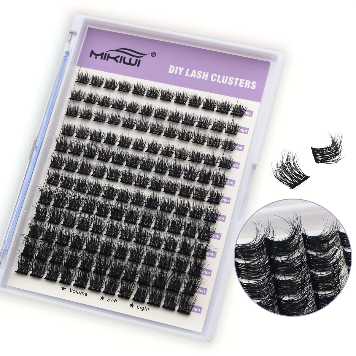 D Curl Lash Clusters 144Pcs Eyelashes 8-16mm
