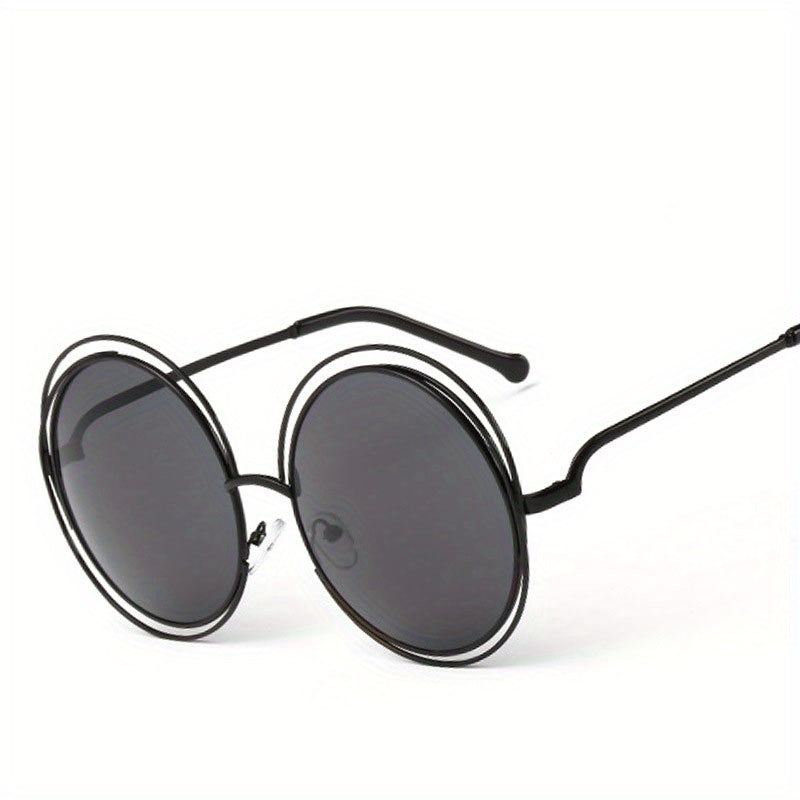 Oversized Round Sunglasses Hollow Summer UV400 Sun Shades