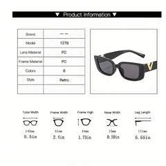 Y2K Square Sunglasses For Women Men UV400