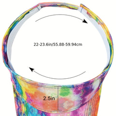 Tie Dye Print Visor Hat UV Protection Summer Sun Cap for Women