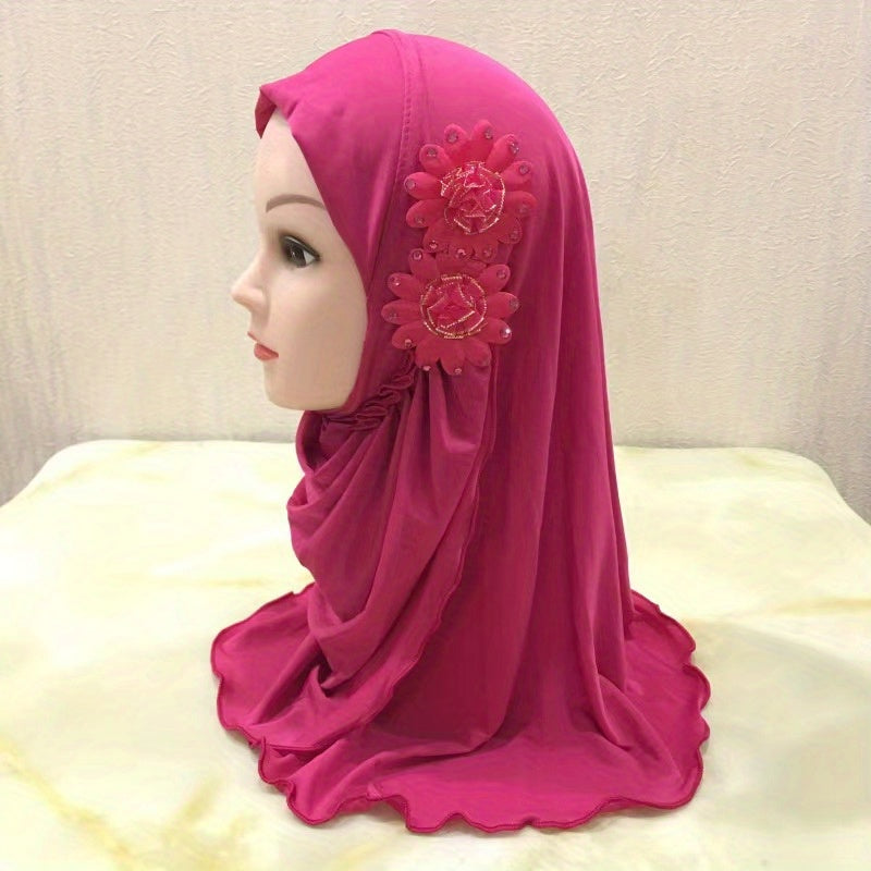 Toddler Girls Lightweight Pretty Bandana Arab Eid Hat For Outdoor