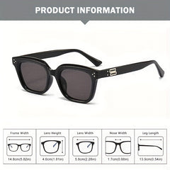 Men's Square Frame UV Protection Driving Sunglasses with Box