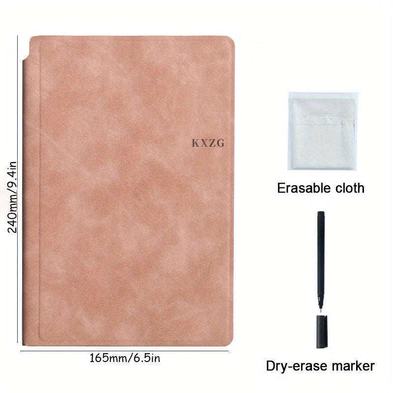A5 Leather Whiteboard Notebook Notepad Erasable Handwriting Board