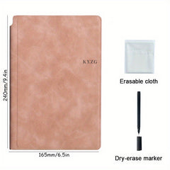 A5 Leather Whiteboard Notebook Notepad Erasable Handwriting Board